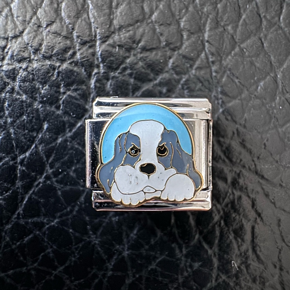 Spaniel Dog Italian Charm Link